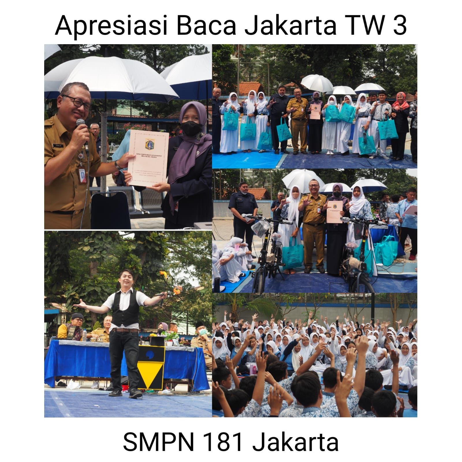 Apresiasi Baca Jakarta Triwulan 3 Di Sekolah Bersama SMPN 181